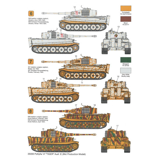 Techmod 35006 1/35 Decal For Pzkpfw Vi Tiger I Mid Accessories For Model Kit