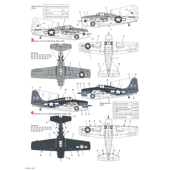 Techmod 48050 1/48 Decal For Wildcat Fm-2 Accessories For Aircraft