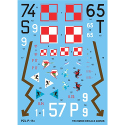 Techmod 48058 1/48 Decal For Pzl P-11c Accessories For Aircraft