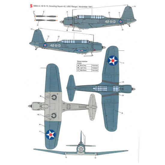 Techmod 48076 1/48 Decal For Vindicator Sb2-u Accessories For Aircraft