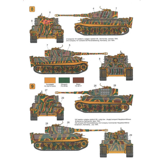 Techmod 48401 1/48 Decal For Pzkpfw Vi Tiger Late Accessories For Model Kit