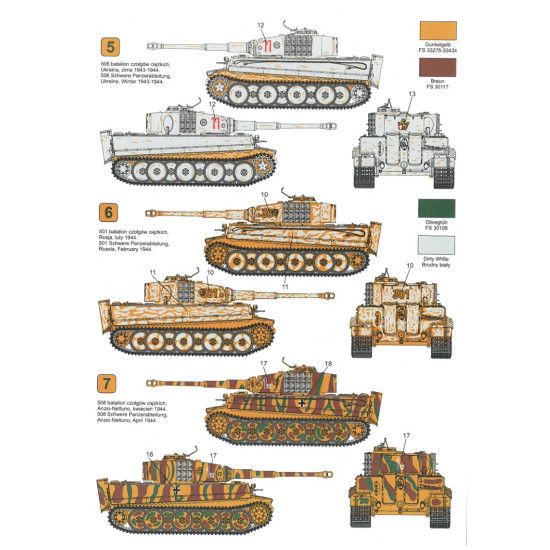 Techmod 48406 1/48 Decal For Pzkpfw Vi Tiger Late Accessories For Model Kit