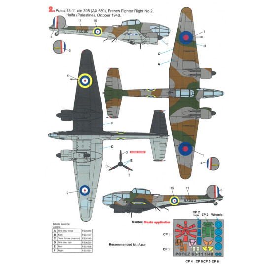 Techmod 48815 1/48 Decal For Potez 63-11 Accessories For Aircraft Techmod 48815 1/48 Decal For Potez 63-11 Accessories For Aircraft