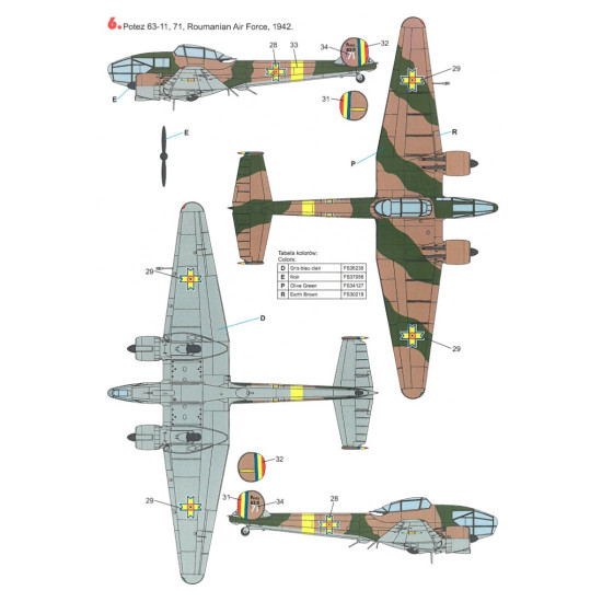 Techmod 48815 1/48 Decal For Potez 63-11 Accessories For Aircraft