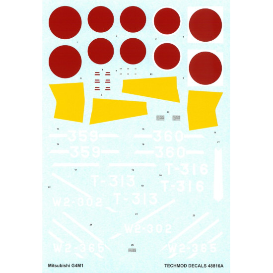 Techmod 48816 1/48 Decal For G4m1 Betty Accessories For Aircraft