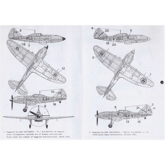 Techmod 72069 1/72 Decal For Reggiane Re-2005 Accessories For Model Kit