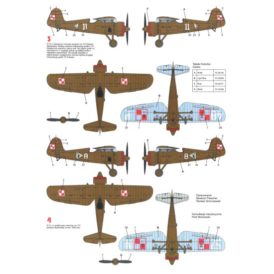 Techmod 72120 1/72 Decal For Pzl P-11c Accessories For Aircraft