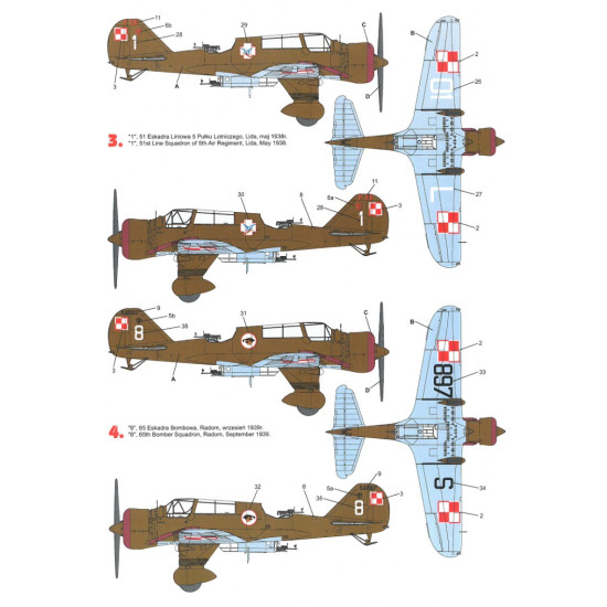 Techmod 72125 1/72 Decal For Pzl-23b Karas Accessories For Aircraft