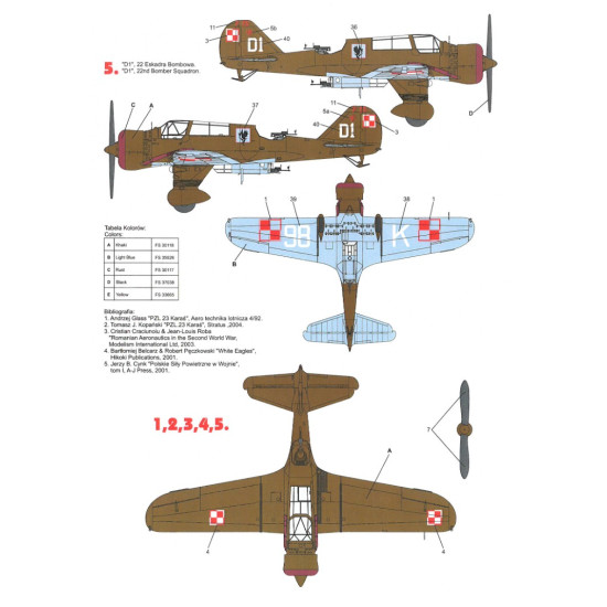 Techmod 72125 1/72 Decal For Pzl-23b Karas Accessories For Aircraft