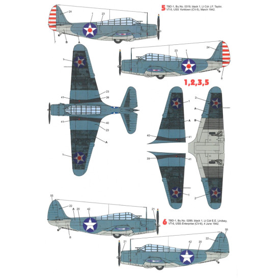 Techmod 72132 1/72 Decal For Tbd-1 Devastator Accessories For Aircraft