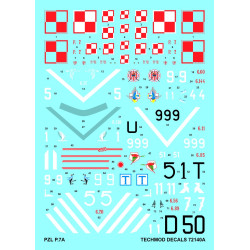 Techmod 72140 1/72 Decal For Pzl P-7 Accessories For Aircraft