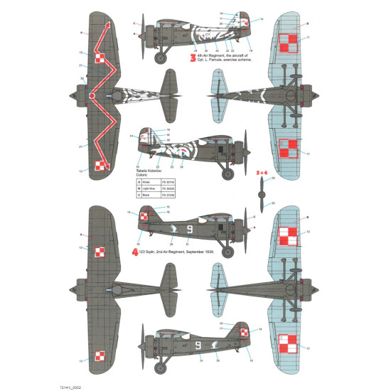 Techmod 72141 1/72 Decal For Pzl P-7 Accessories For Aircraft