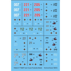 Techmod 72801 1/72 Decal For Pzkpfw Vi Tiger I Late Accessories For Model Kit