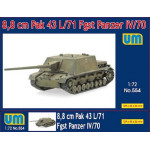 Unimodel 554 1/72 8.8cm Pak 43 L71 Fgst Panzer Iv 70 Plastic Model Kit