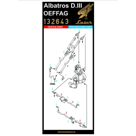 Hgw 132643 1/32 Seatbelts For Albatros D.iii Oeffag Accessories For Aircraft