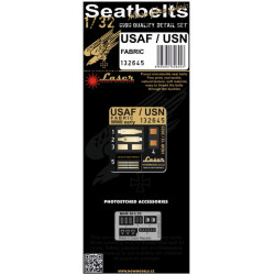 Hgw 132645 1/32 Seatbelts For Usaf / Usn Early Fabric Accessories For Aircraft