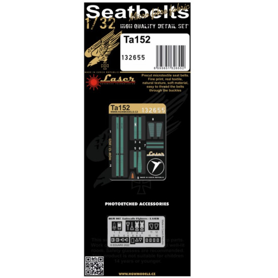 Hgw 132655 1/32 Seatbelts For Ta152 Accessories For Aircraft