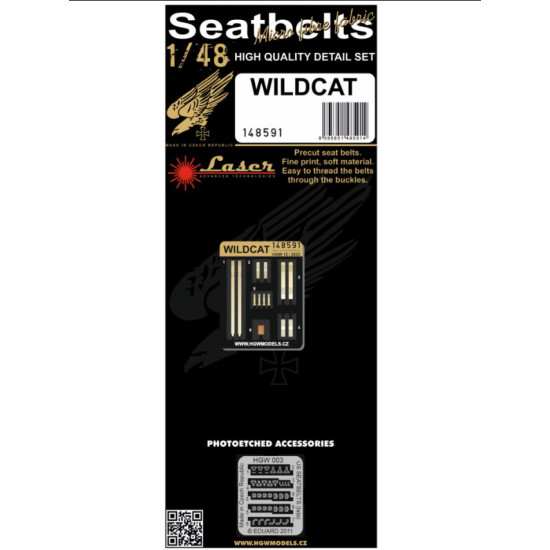 Hgw 148591 1/48 Seatbelts For Wildcat Accessories For Aircraft