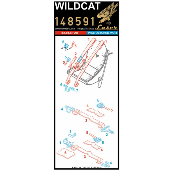 Hgw 148591 1/48 Seatbelts For Wildcat Accessories For Aircraft