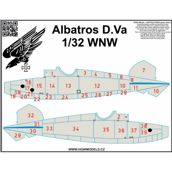 Hgw 532083 1/32 Decal For Albatros D.v Light Wood Accessories For Aircraft