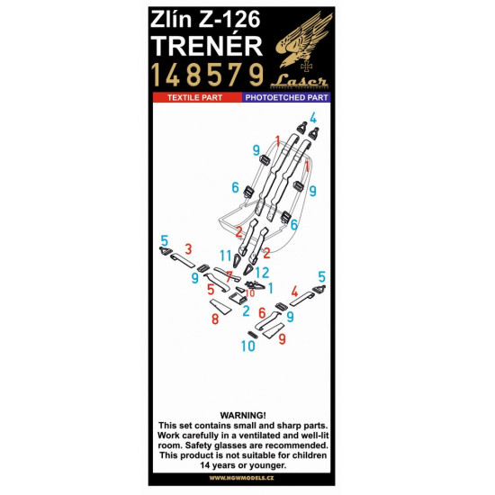 Hgw 148579 1/48 Seatbelts For Zlin Z-126 Trener Accessories For Aircraft