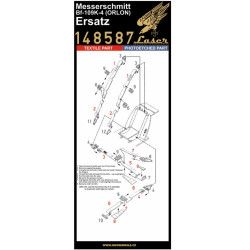 Hgw 148587 1/48 Seatbelts For Bf 109k-4 Orlon Ersatz Accessories For Aircraft