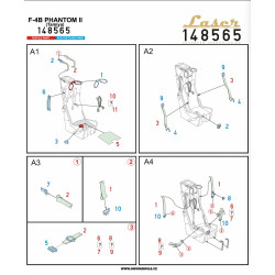 Hgw 148816 1/48 Seatbelts And Mask F-4b Phantom Ii Basic Line For Tamiya