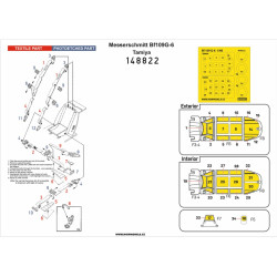 Hgw 148822 1/48 Seatbelts And Mask For Messerschmitt Bf109g-6 Basic Line Tamiya