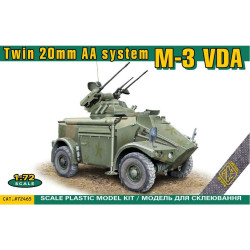 Ace 72465 1/72 M3vda Twin 20mm Aa Close Air Defence Plastic Model Kit