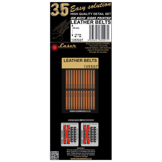 Hgw 135507 1/35 Leather Belts 20mm Accessories Kit Upgrade Accessories Hgw 135507 1/35 Leather Belts 20mm Accessories Kit Upgrade Accessories