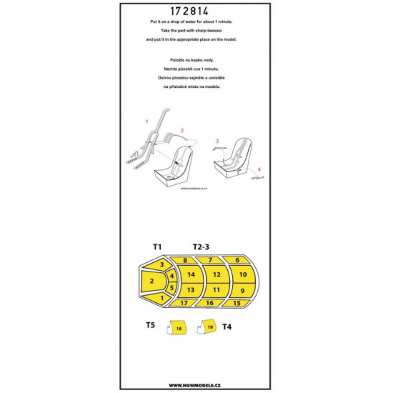 Hgw 172814 1/72 Seatbelts And Mask For Hawker Hurricane Basic Line Arma Hobby