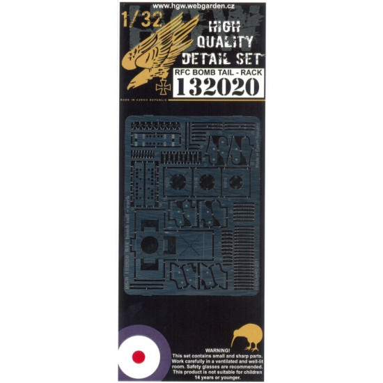 Hgw 132020 1/32 R.f.c. Bomb Tail-rack Photo-etched Set For Wingnut Wings