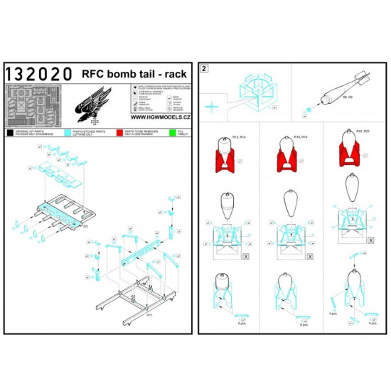 Hgw 132025 1/32 Rfc Armament Combination Photo-etched Set For Wingnut Wings