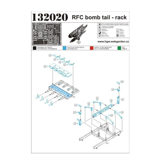 Hgw 132051 1/32 Bristol F.2b Fighter Super Detail Set For Wingnut Wings