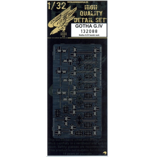 Hgw 132088 1/32 Gotha G.iv Bomb Rack For Wingnut Wings Photo-etched Parts