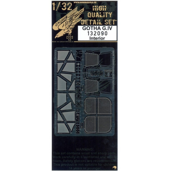 Hgw 132090 1/32 Gotha G.iv Interior Set Photo-etched Set For Wingnut Wings