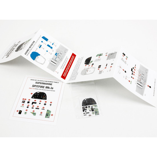 Red Fox Qs32191 1/32 Spitfire Mk.1a For Kotare 3d Acrylic Instrument Panel