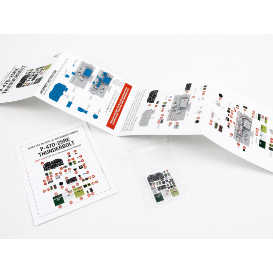 Red Fox Qs48143 1/48 P-47d-25re Thunderbolt For Miniart 3d Acrylic Instrument Panel