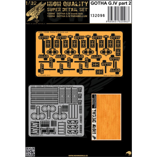 Hgw 132096 1/32 Gotha G.iv Super Detail Set For Wingnut Wings