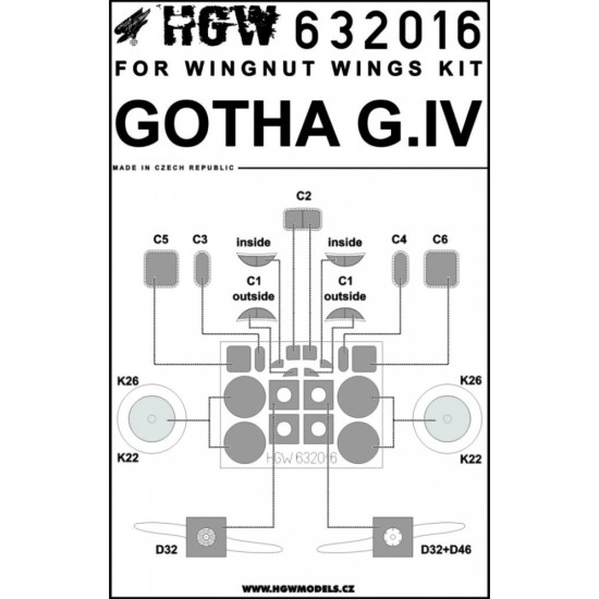 Hgw 132096 1/32 Gotha G.iv Super Detail Set For Wingnut Wings