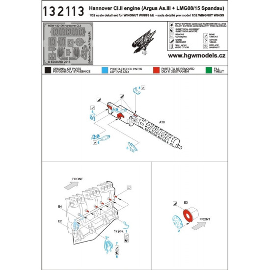 Hgw 132111 1/32 Hannover Cl.ii Photo-etched Set For Wingnut Wings