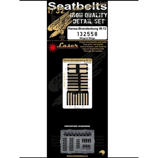 Hgw 132149 1/32 Hansa-brandenburg. W.12 Super Detail Set For Wingnut Wings