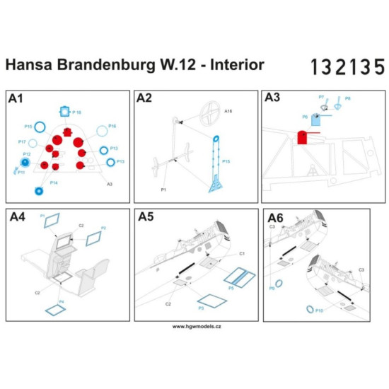 Hgw 132149 1/32 Hansa-brandenburg. W.12 Super Detail Set For Wingnut Wings