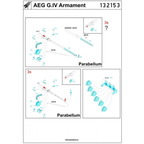 Hgw 132153 1/32 Aeg G.iv Armament Photo-etched Parts For Wingnut Wings