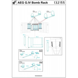 Hgw 132155 1/32 Aeg G.iv Bomb Rack Photo-etched Parts For Wingnut Wings