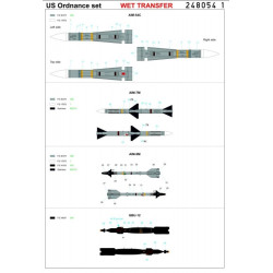 Hgw 248054 1/48 Decal For Us Ordnance Set Wet Transfer Accessories For Aircraft