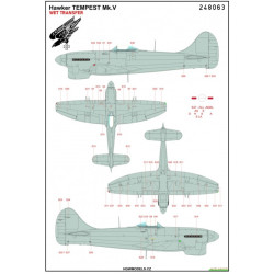 Hgw 248063 1/48 Decal For Hawker Tempest Mk.v Wet Transfer