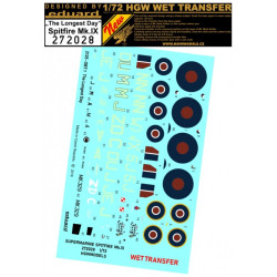 Hgw 272028 1/72 Decal For The Longest Day Spitfire Mk.ix Wet Transfer