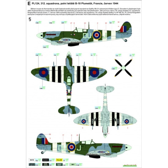Hgw 272028 1/72 Decal For The Longest Day Spitfire Mk.ix Wet Transfer
