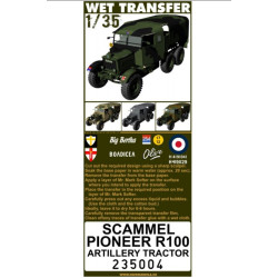Hgw 235004 1/35 Decal For Scammell Pioneer R100 Artillery Tractor Wet Transfer